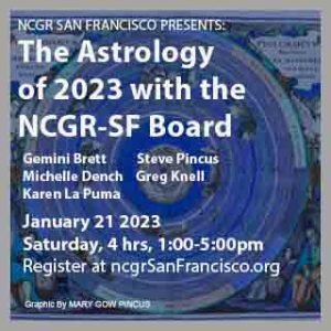 Astrology of 2023 with the NCGR SF Board Jan 21 2022